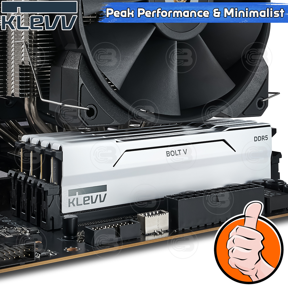 [CoolBlasterThai] KLEVV BOLT V Pure White 32GB (16GBx2) DDR5-6000 CL28-36-36 (LT-Warranty)