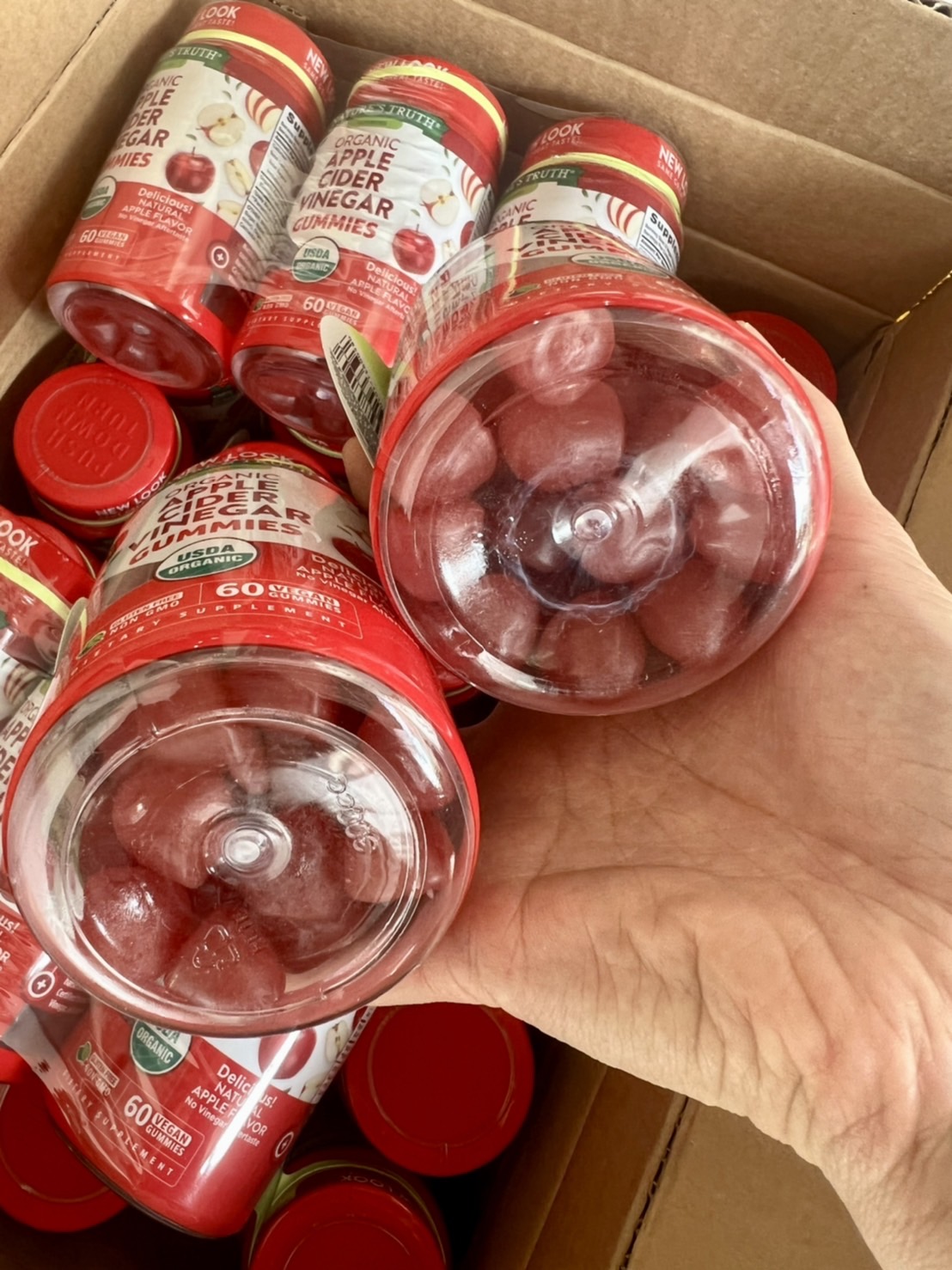 แพ็คเก็จใหม่ Nature's Truth Organic Apple Cider Vinegar 500mg (บรรจุ 60 gummies) เยลลี่แอ๊ปเปิ้ลไซเดอร์