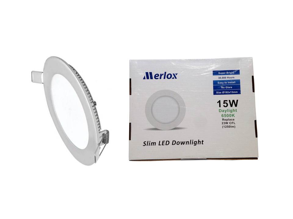 โคม DOWNLIGHT LED 15W ทรงกลม ชนิดฝังฝ้า DL/WW MERLOX