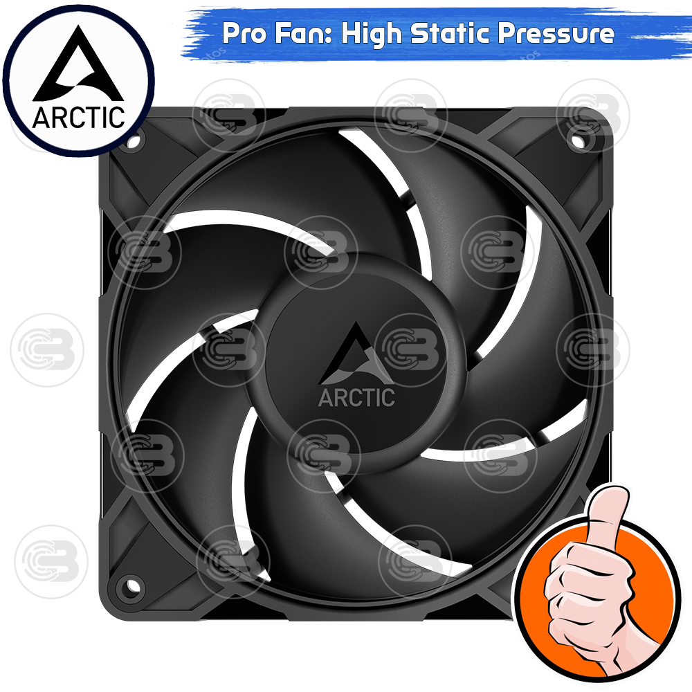 [CoolBlasterThai] ARCTIC P12 PRO PST BLACK (size 120 mm.) X5 Value Pack PC Fan Case ประกัน 6 ปี