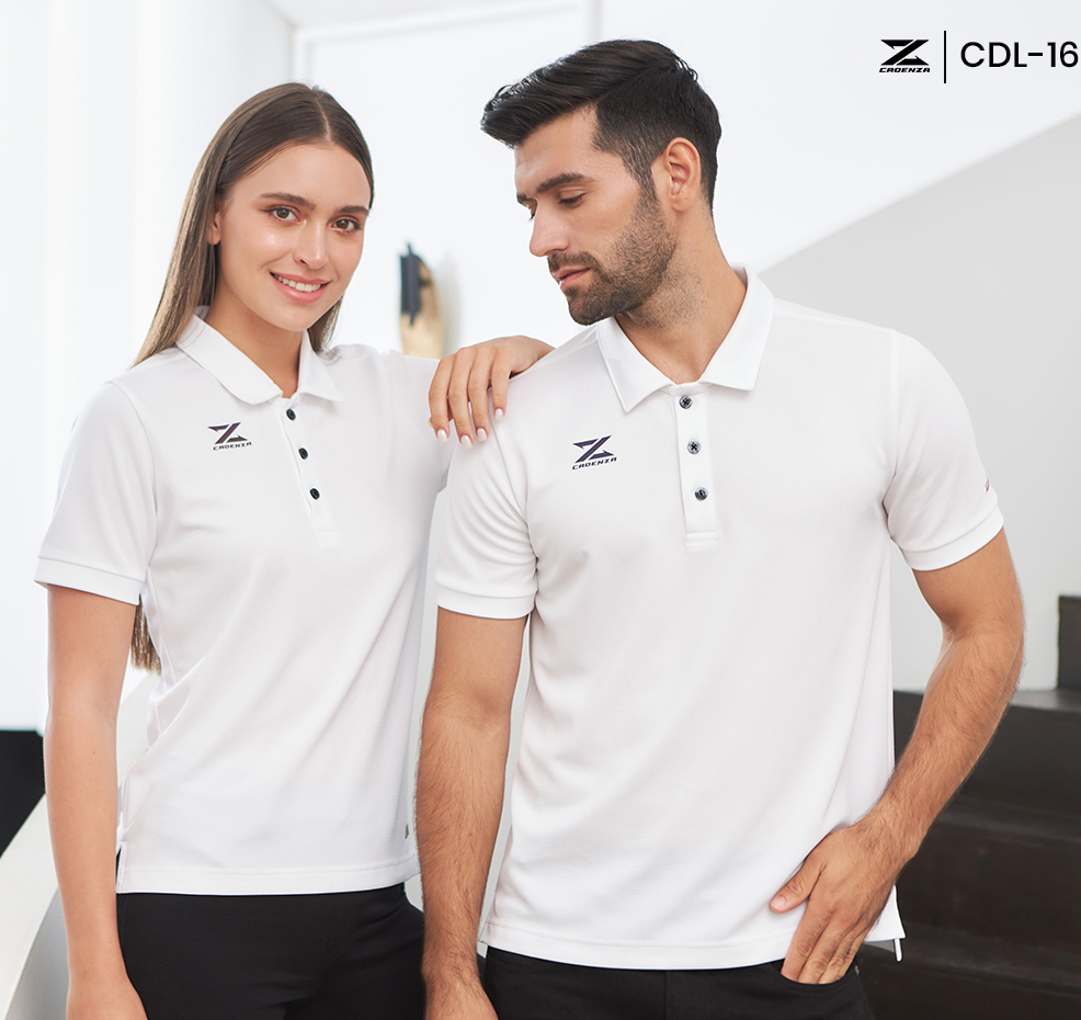 เสื้อโปโล สปอร์ต คาเด่นซ่า NEW CDL-16 PREMIUM POLO สีขาว