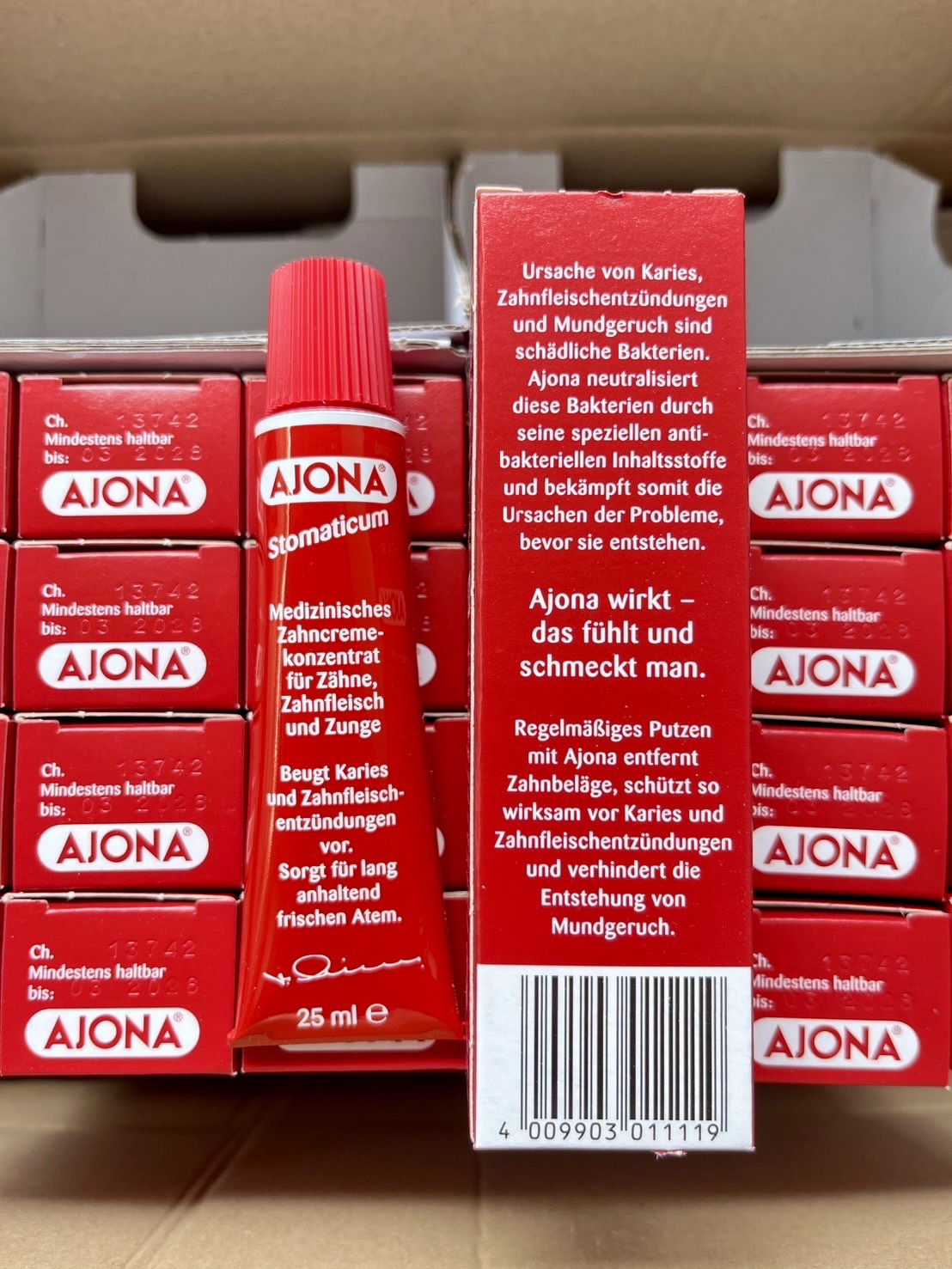 Ajona Stomatikum Toothpaste 25ml. ยาสีฟันนำเข้าจากเยอรมัน (1หลอด)