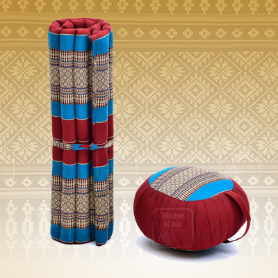 Set หมอนกลมเสื่อระนาดโยคะ//Dimension round Zafu seat pillow Mattress 69 x 78 x 4.5 cm