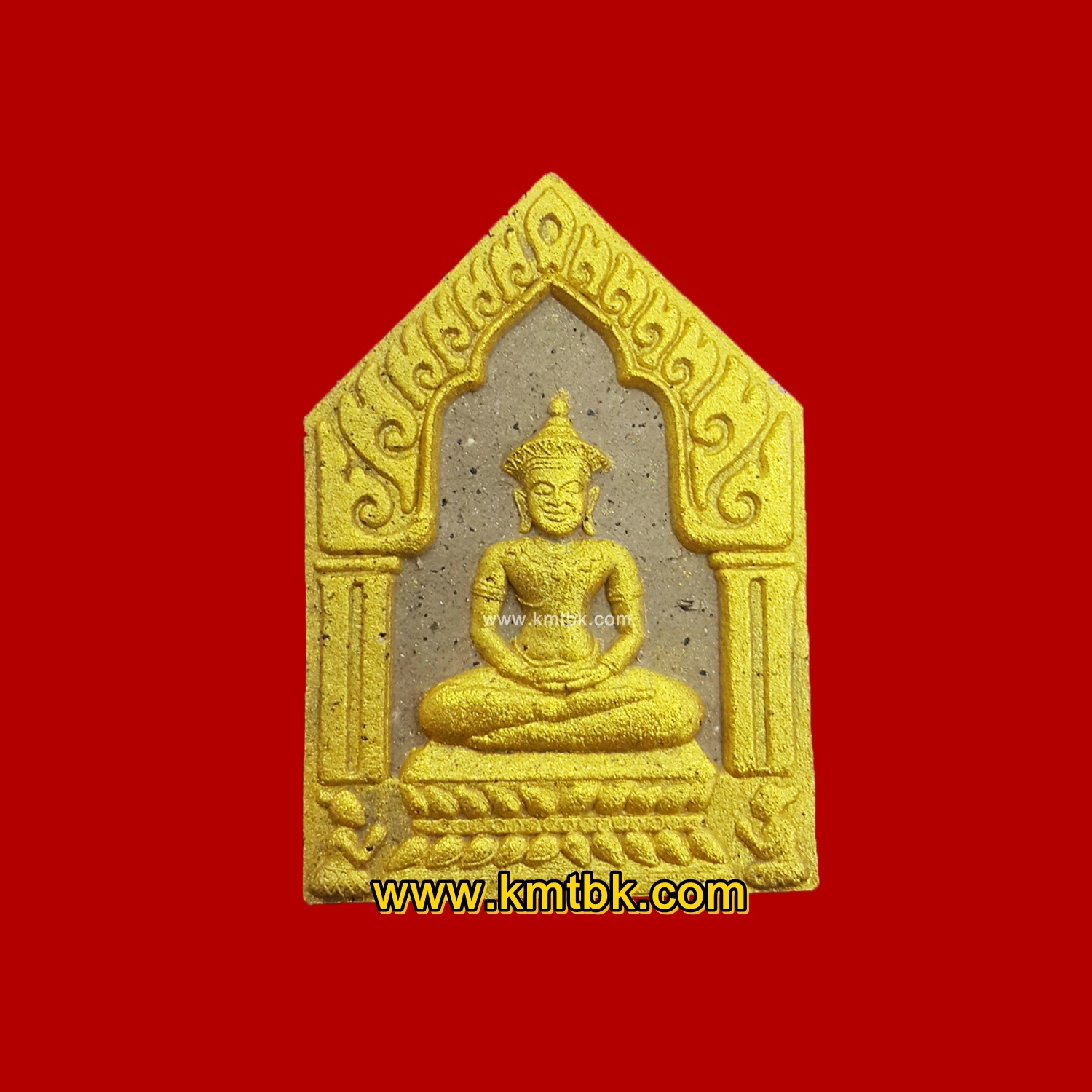 พระขุนแผน มะรุมมะตุ้มรุมรัก หลวงพ่อสาย วัดนามวิจิตร จ.ศรีสะเกษ พิมพ์กรรมการปัดทอง เนื้อผง ขนาดสูง 3.9ซม. กว้าง 2.8ซม.