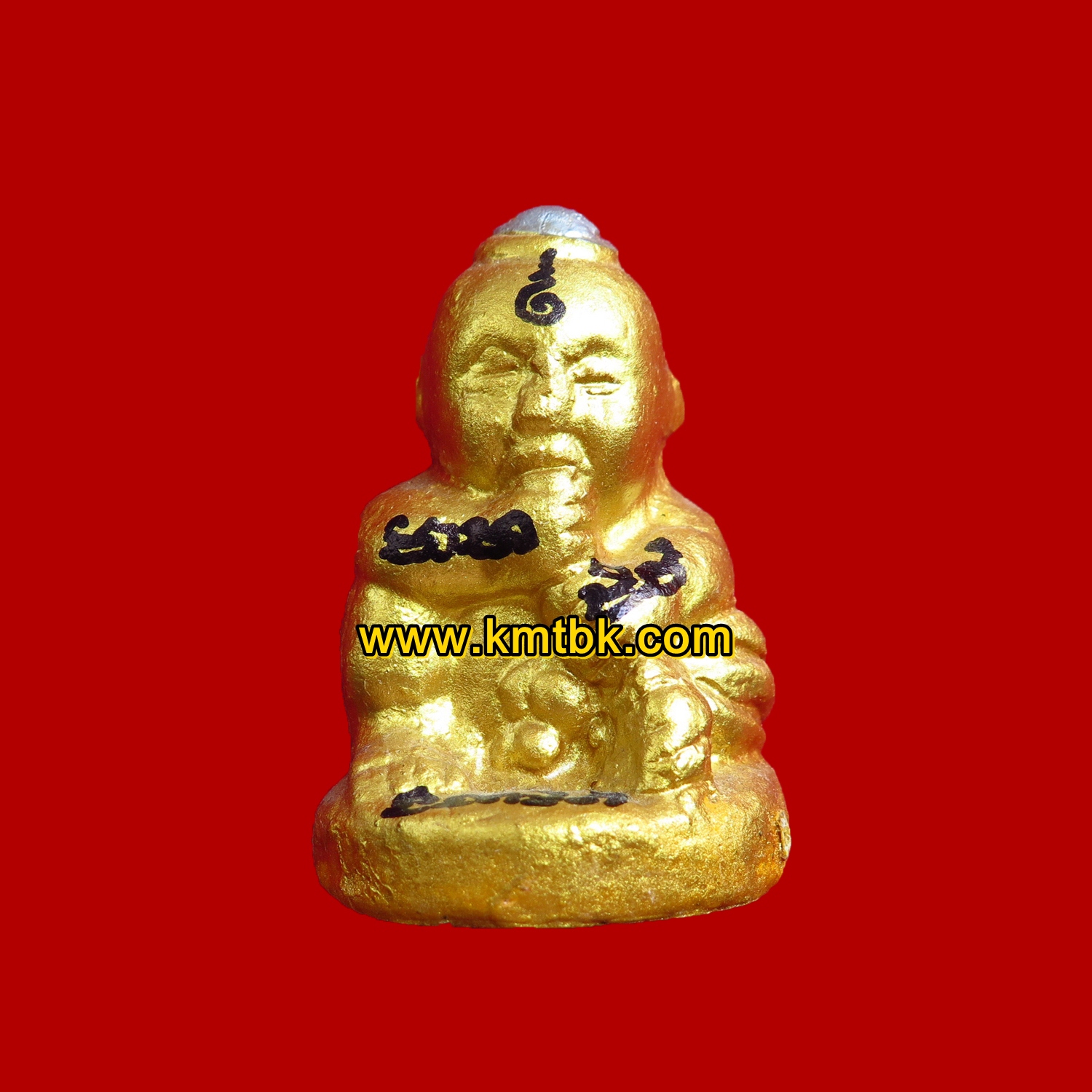 กุมารทองพิมพ์โบราณ หลวงพ่อกอย วัดเขาดินใต้ จ.บุรีรัมย์ พิมพ์กรรมการ สีทอง ขนาดตั้งบูชา สูง 2นิ้ว ปี2557