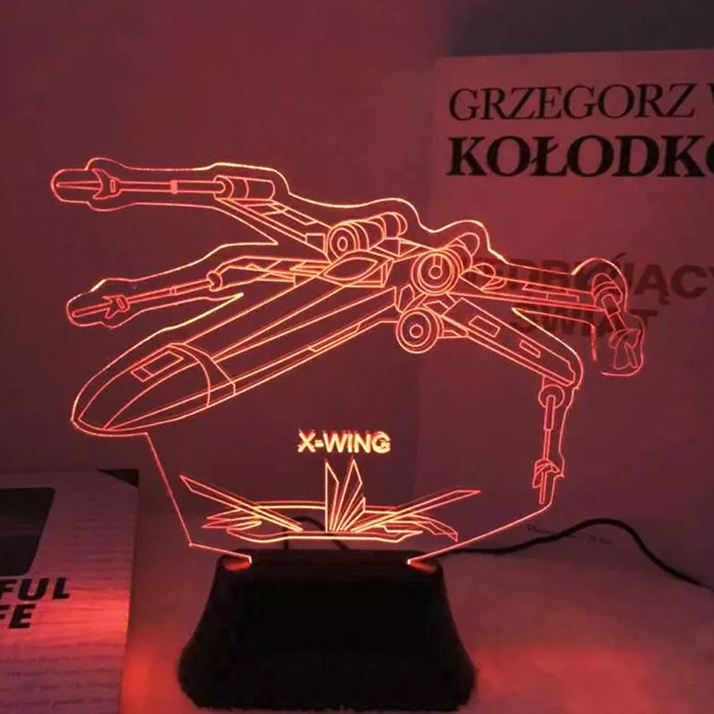 โคมไฟ LED 7 สี X-Wing Star Fighter - Star Wars Lamp