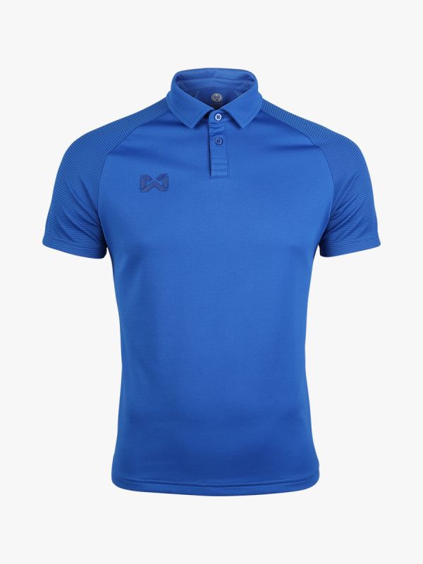 WARRIX ( วอริกซ์ ) WA-203PLACL01 Vibes POLO SPORT ลิขสิทธิ์แท้ 100% เสื้อโปโลสปอร์ต เสื้อคอกปก สีน้ำเงิน