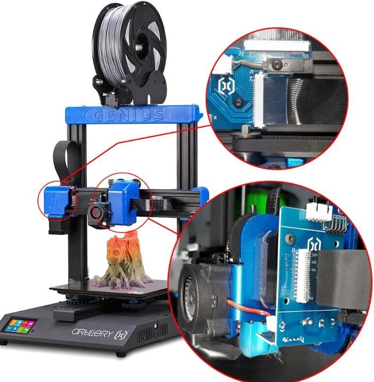 Genius Extruder Pcb & Ribbon cable - Genius Extruder Pcb & สายริบบิ้น