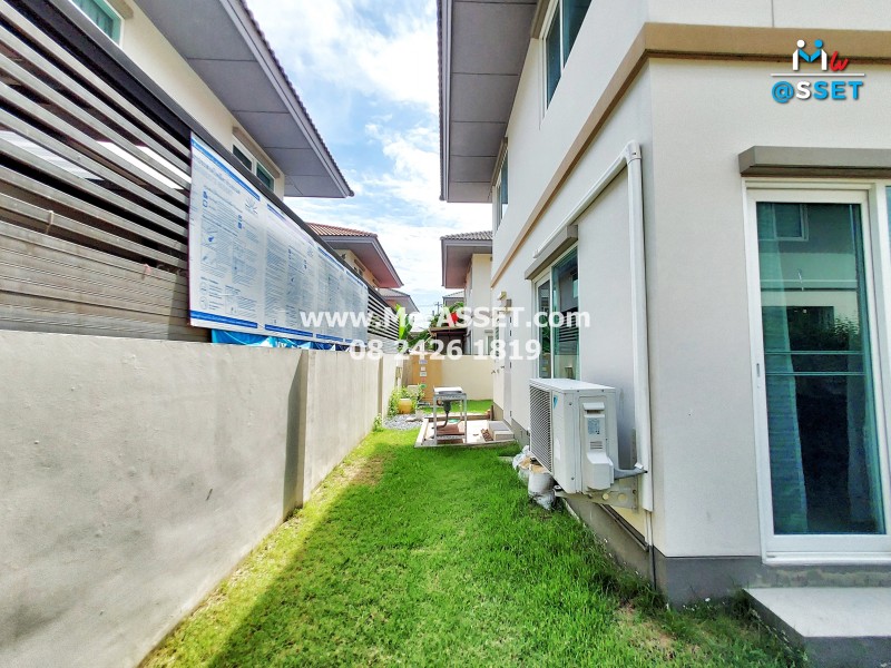 ขายบ้านเดี่ยว ใกล้ ม.มหิดล ย่าน ศาลายา วัดพระเงิน ศรีประวัติ : คณาศิริ ศาลายา : 2 ชั้น 50 ตารางวา