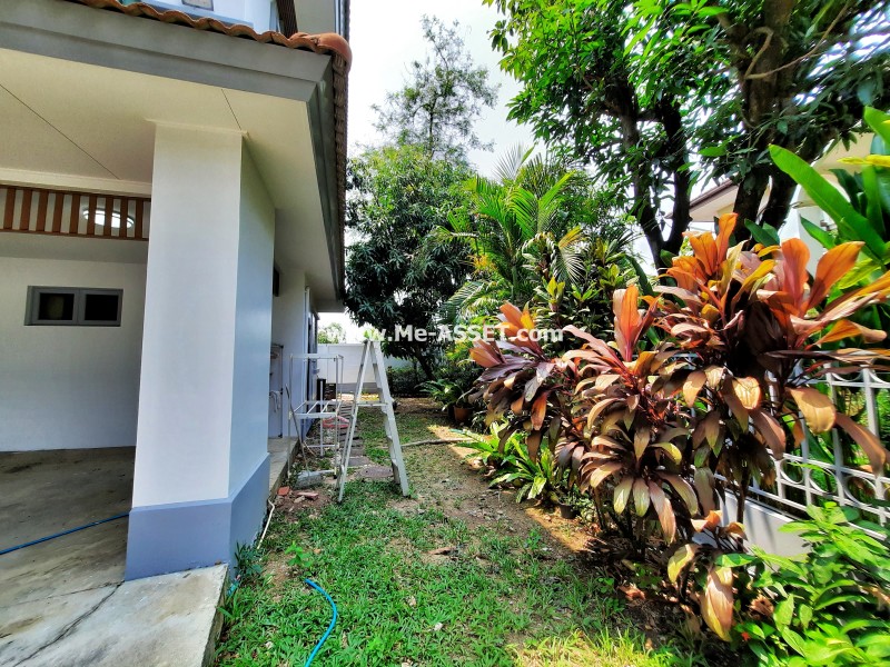 ขายบ้านเดี่ยว ม.นันทวัน วงแหวน-รัตนาธิเบศร์ ถ.ตลิ่งชัน-สุพรรณบุรี ต.เสาธงหิน อ.บางใหญ่ นนทบุรี ต้นโครงการ ติดสวนสาธารณะ หน้าบ้านไม่ชนใคร / พื้นที่ 2 ชั้น 146.7 ตารางวา