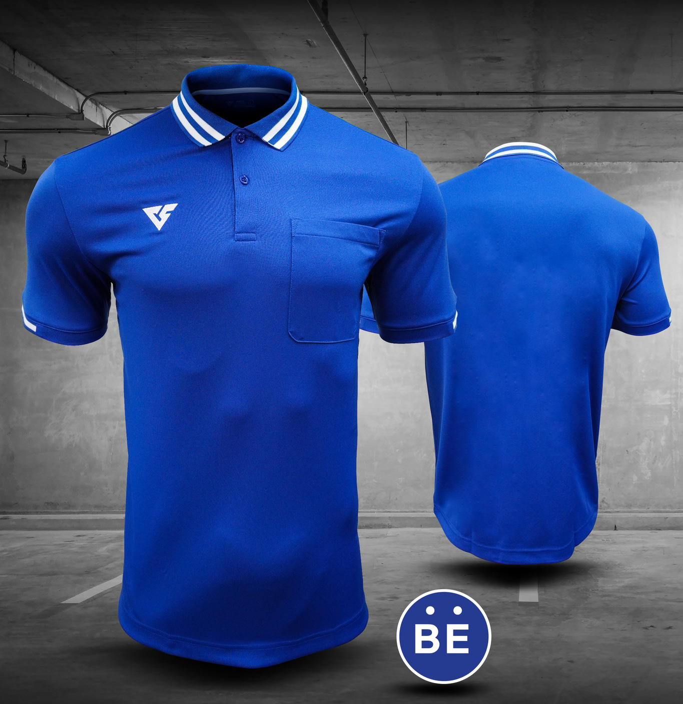 VERSUS VA6604 POLO SPORT เสื้อกีฬา เวอร์ซุส เสื้อโปโลสปอร์ต สีน้ำเงิน