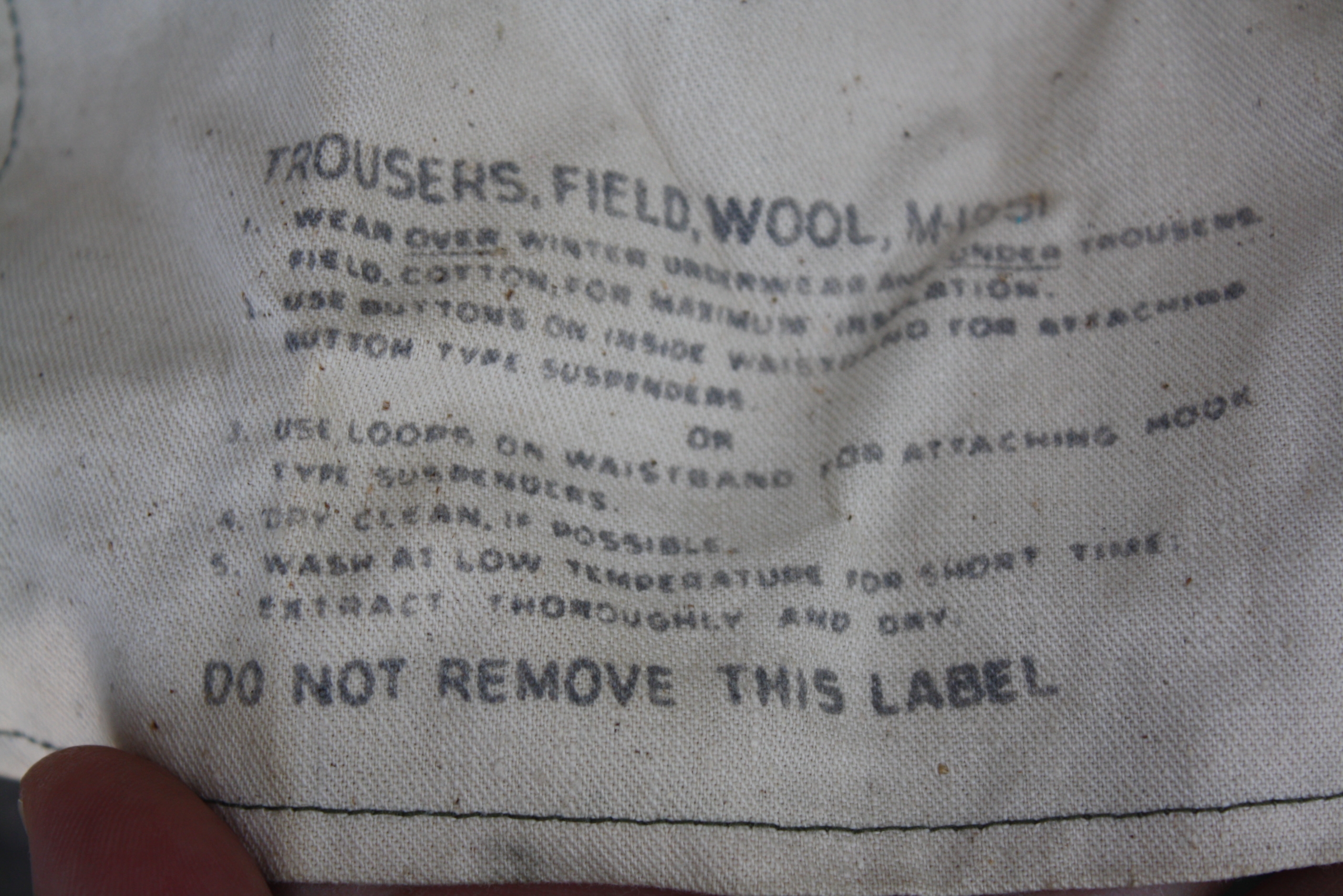 ขายแล้ว กางเกงทหารสหรัฐ M51wool 1952