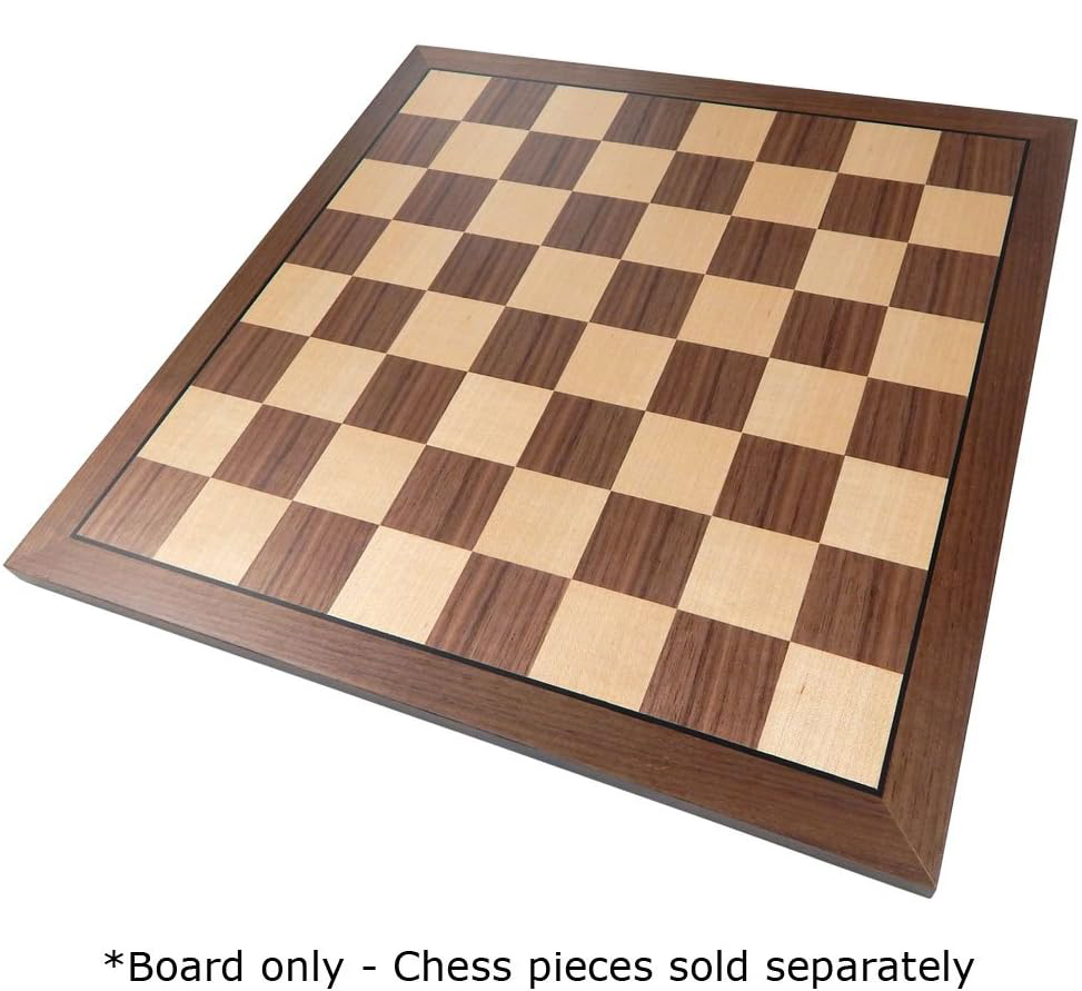 21" Walnut & Maple Wooden Chess Board กระดานหมากรุกสากลไม้Walnut