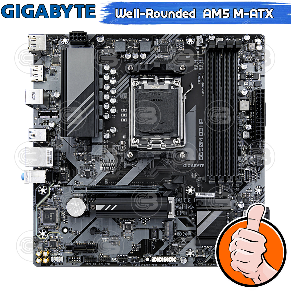 [CoolBlasterThai] GIGABYTE MAINBOARD B650M D3HP REV 1.2 AMD SOCKET AM5 DDR5 MICRO-ATX ประกัน 3 ปี