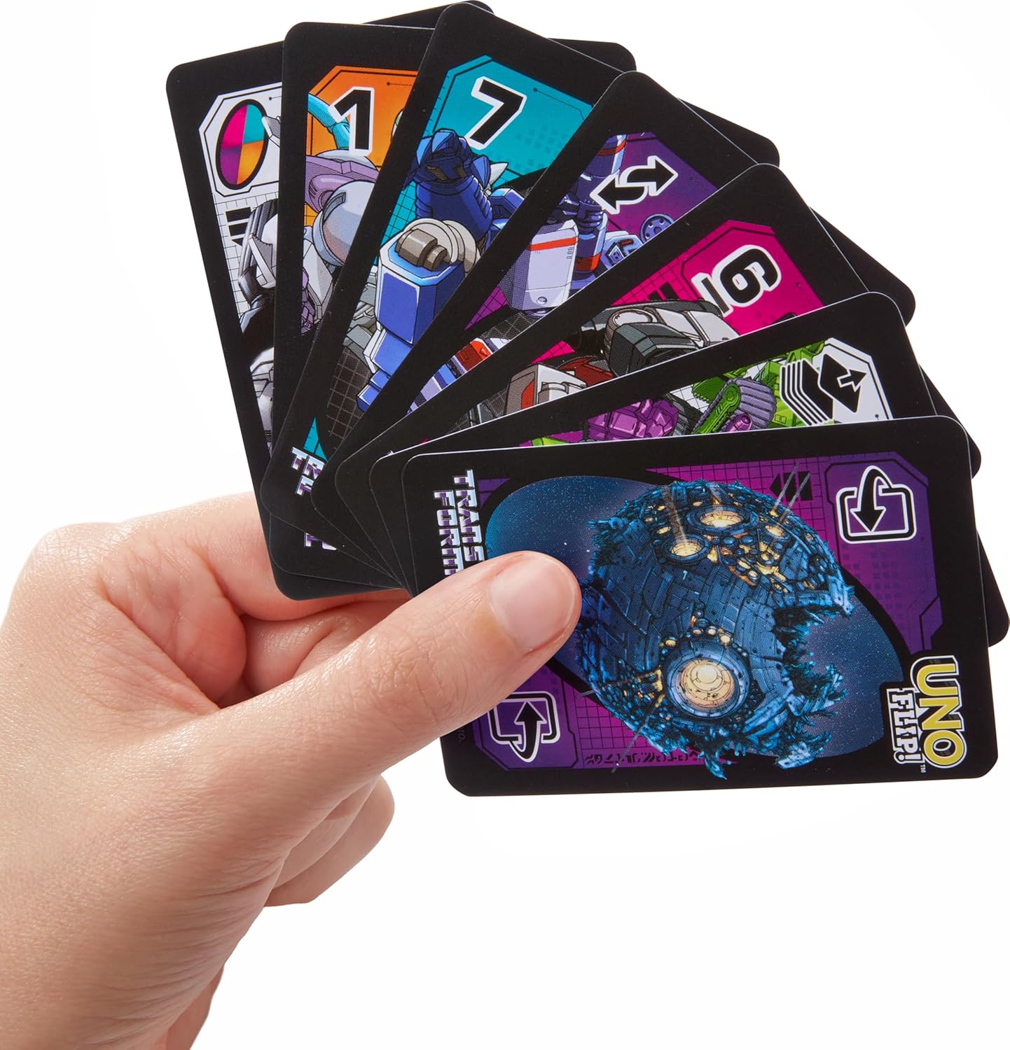 UNO Flip Transformers Card Game (Mattel) การ์ดอูโน่ฟลิปทรานฟอร์เมอร์ ลิขสิทธิ์แท้ #HXJ49