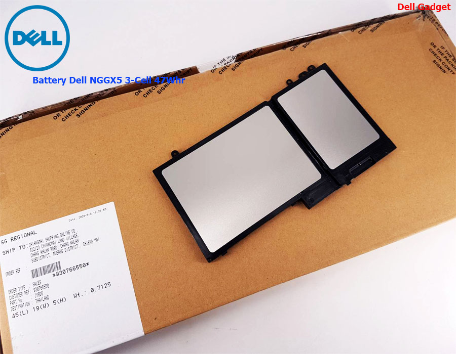 Battery Dell Latitude E5270, 3-Cell, 47Wh, แบตเตอรี่ Dell NGGX5 ของแท้รับประกันศูนย์ Dell Thailand On-site Service
