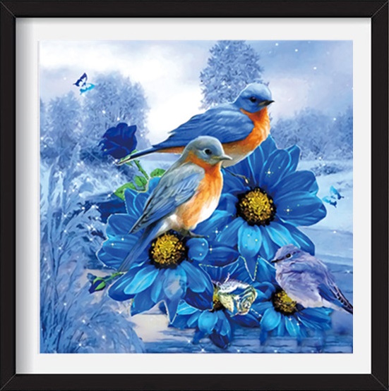 ชุดปักครอสติช Blue bird (พิมพ์ลาย)