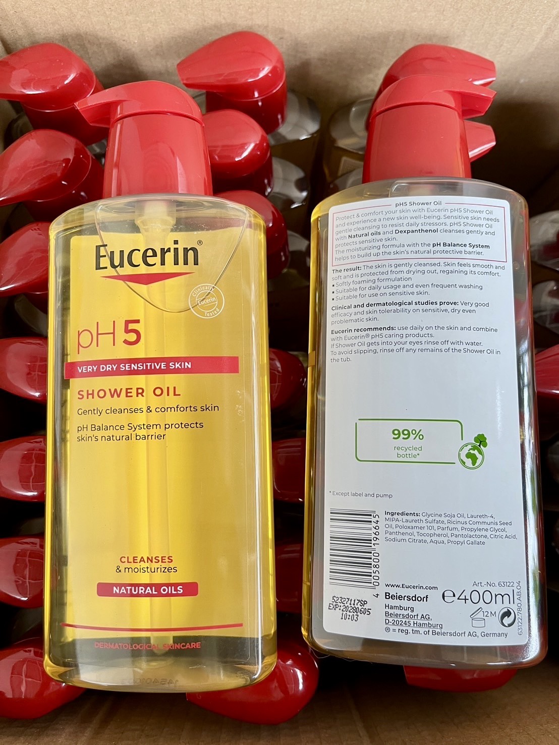 Eucerin pH5 Shower Oil 400ml. ครีมอาบน้ำผสมน้ำมัน (1ขวด)