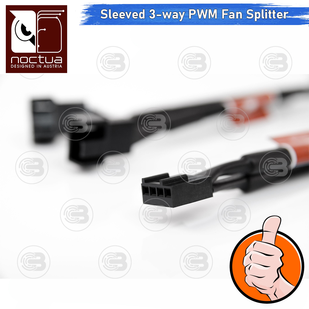 [CoolBlasterThai] Noctua NA-SC1 Sx2 Two Sleeved 3-way PWM Fan Splitter Cables ประกัน 6 ปี