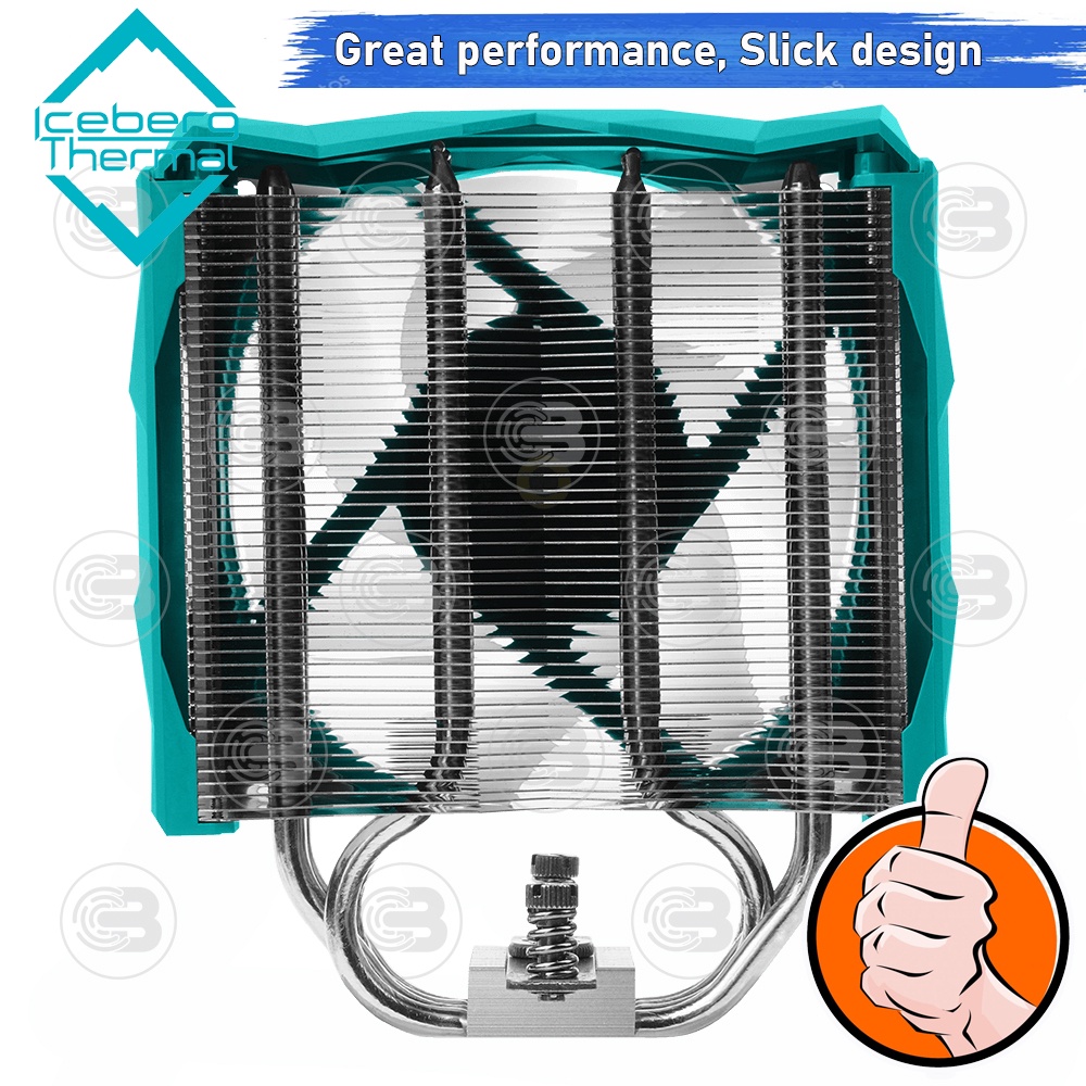 [CoolBlasterThai] Iceberg Thermal IceSLEET G4 OC Teal Multi Compatible Tower CPU Cooler with A-RGB