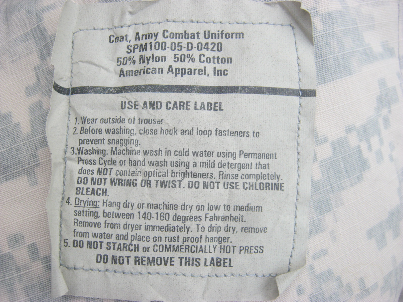 เสื้อทหาร ACU ปี 2005