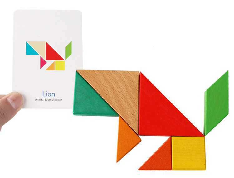 แทนแกรมไม้ Colorful Tangram