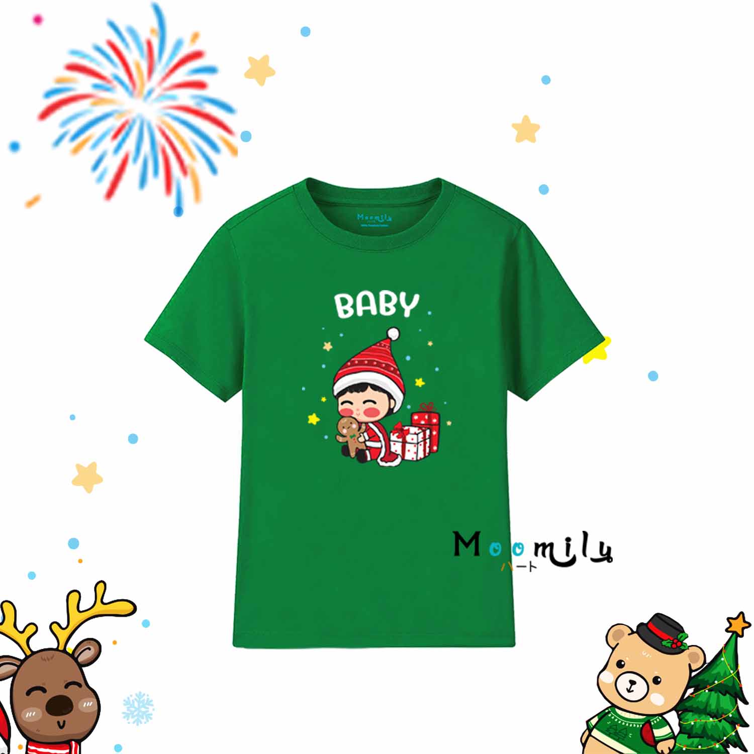 เสื้อคริสต์มาส เสื้อคริสมาสต์ ซานต้า เสื้อครอบครัวพ่อแม่ลูก MMLFAMILYXMAS Christmas shirt เสื้อทีม เสื้อแก๊งค์ เด็ก ถึง ไซส์ใหญ่