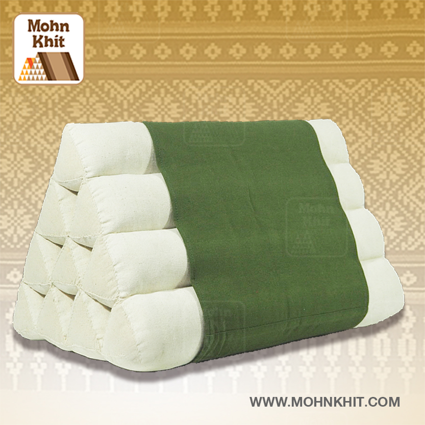 หมอนสามเหลี่ยม10ช่อง 50x28x30Cm.Decorate design Triangle kapok Traditional Floor Cushions 10 holes.