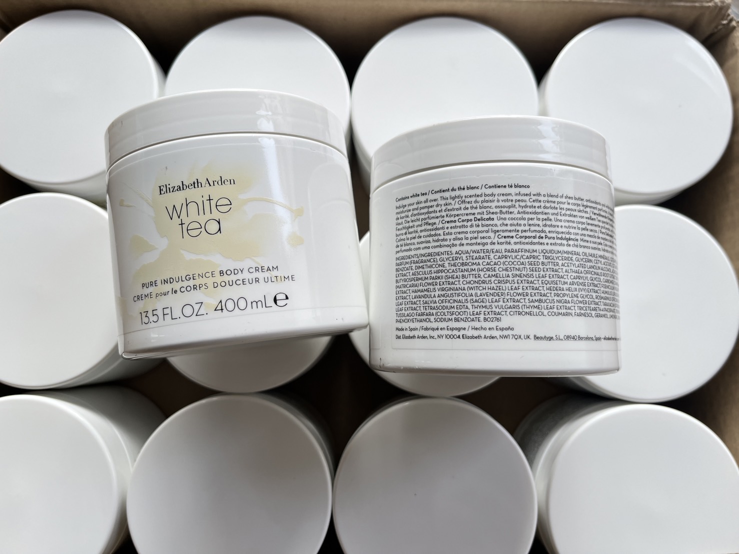 บอดี้ครีม Elizabeth Arden White Tea Body Cream 400ml. ของแท้ (1กระปุก)