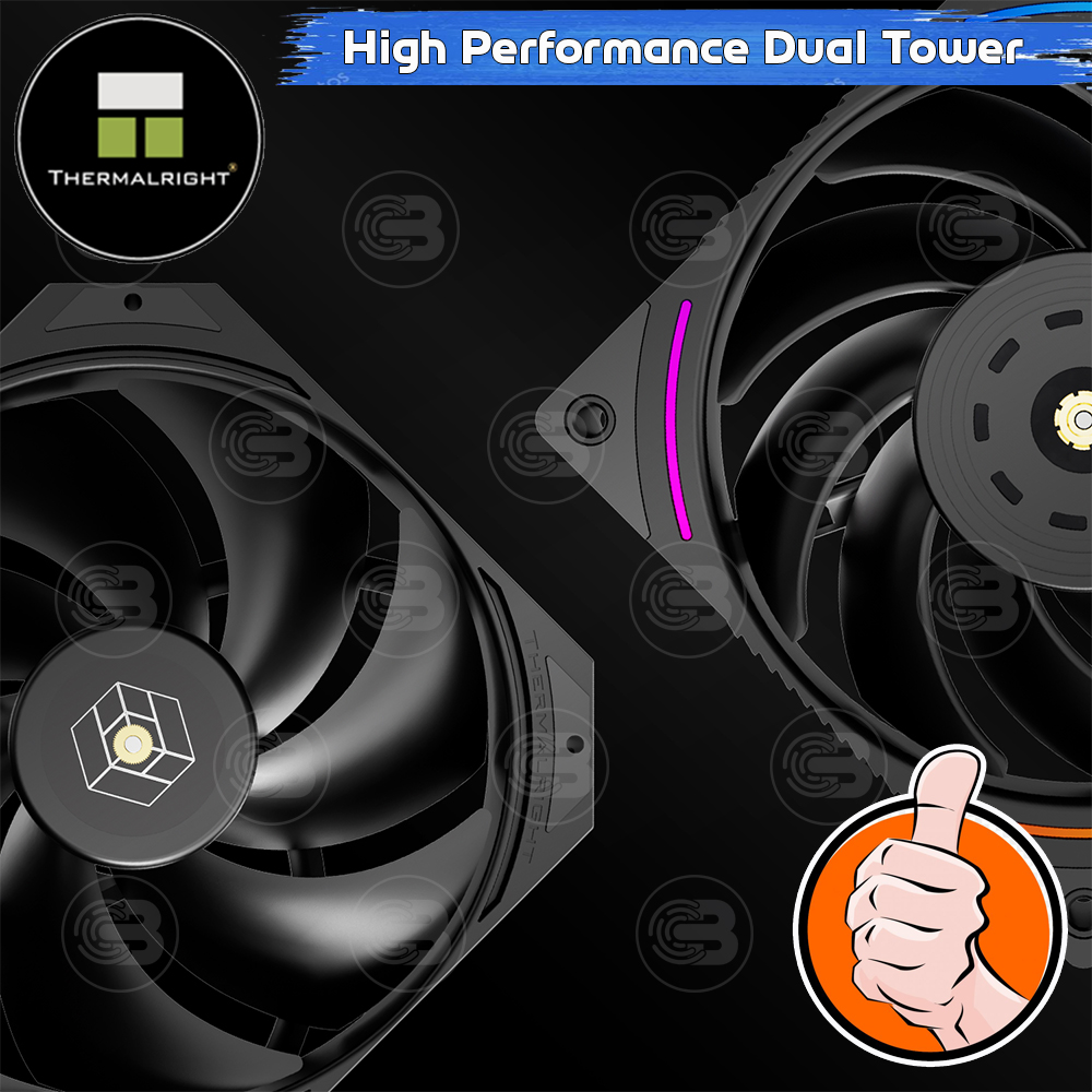 [CoolBlasterThai] Thermalright Royal Pretor 130 Ultra BLACK CPU Heat Sink (AM5/LGA1851 Ready) ประกัน 5 ปี