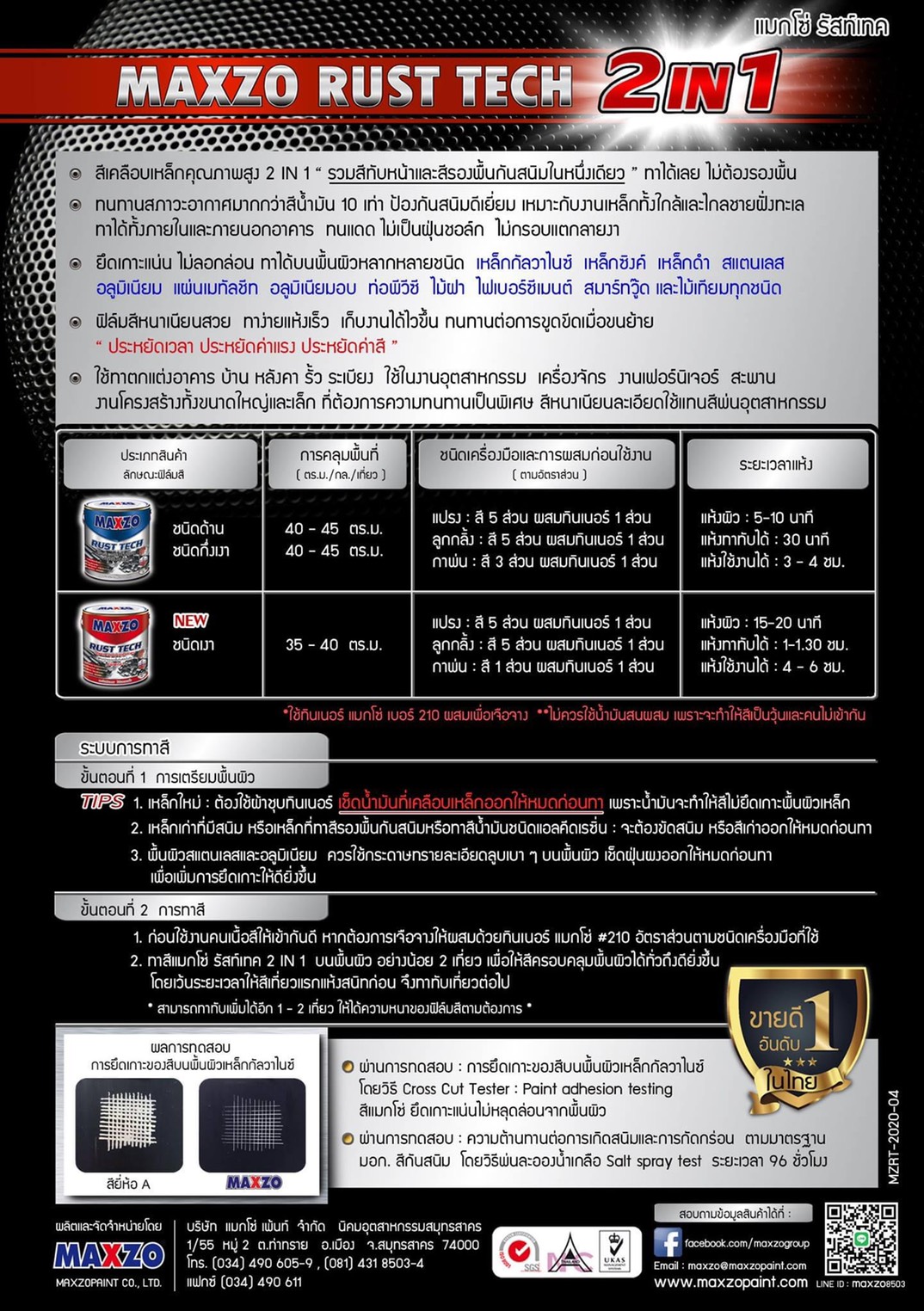 สี MAXZO สีทาเหล็กกับวาไนซ์