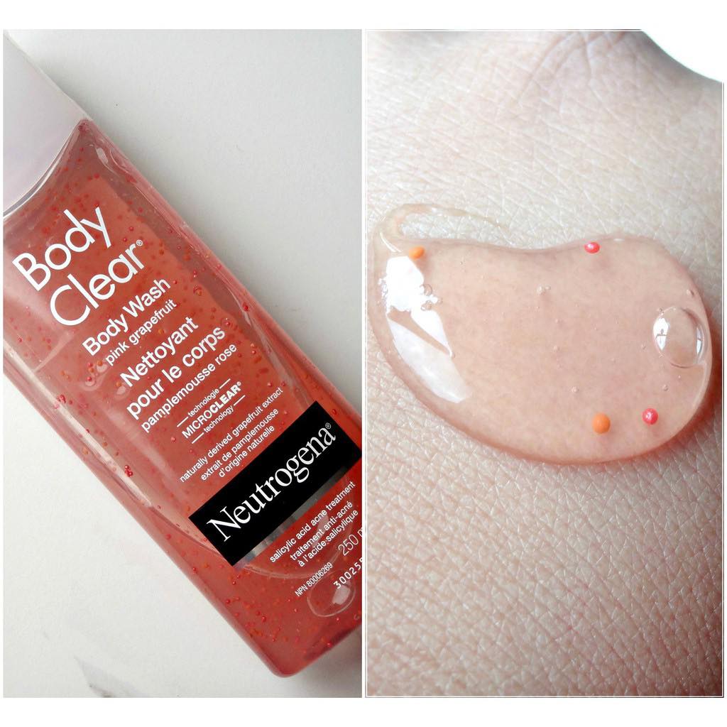 Neutrogena Body Clear Body Wash Pink Grapefruit 250ml. เจลอาบน้ำลดการเกิดสิว