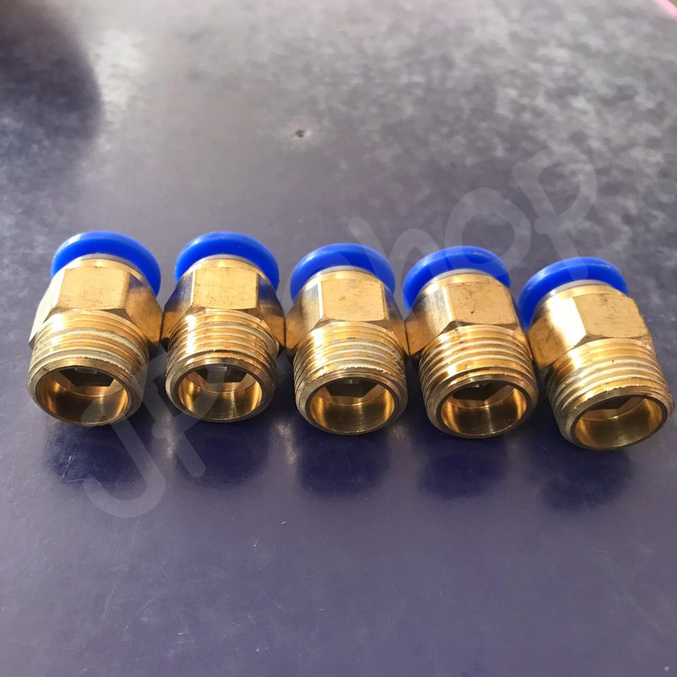 ข้อต่อลม pc10-03 ต่อตรงเสียบสายลมด้านหนึ่ง อีกด้านเกลีนยวนอก