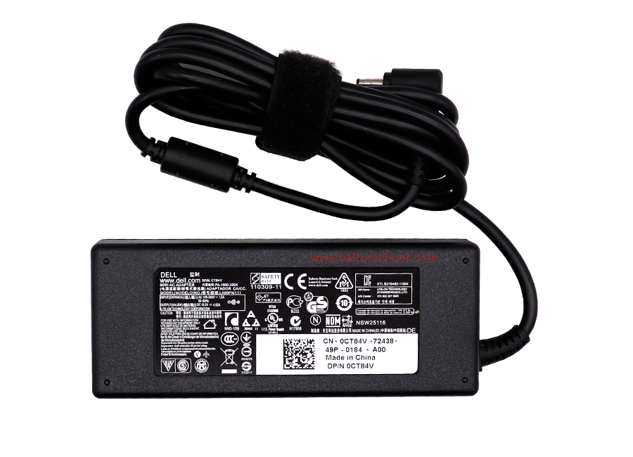 สายชาร์จ โน๊ตบุ๊ค Dell Vostro 5460 90W หัวเล็ก แท้ศูนย์ รับประกันศูนย์ Dell Thailand Adapter Notebook Dell Vostro 5460 ตรงรุ่น ตรงสเปก ราคาถูก