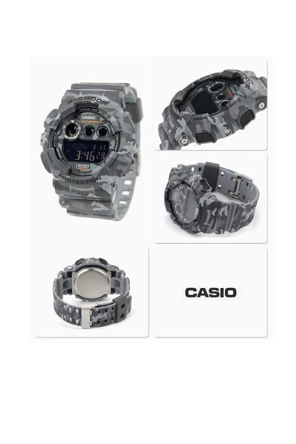 Casio Gents G-Shock Camouflage Limited Edition นาฬิกาข้อมือ สายเรซิ่น รุ่น GD-120CM-8DR - Grey