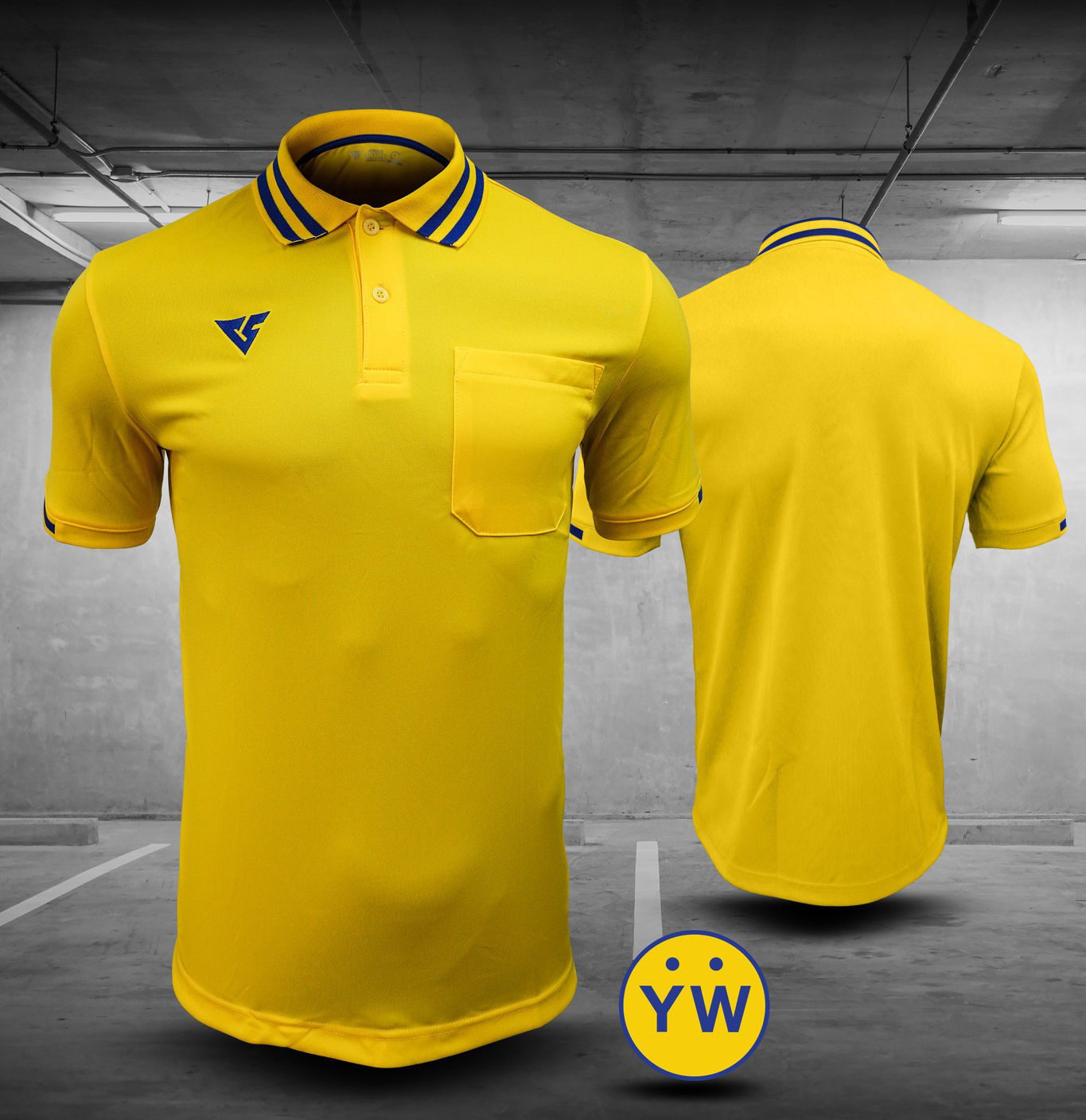 VERSUS VA6604 POLO SPORT เสื้อกีฬา เวอร์ซุส เสื้อโปโลสปอร์ต สีเหลือง