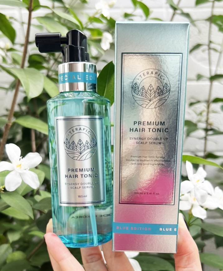 Terapic Premium Hair Tonic Synergy Double Up Scalp Serum 160ml. สีฟ้า blue