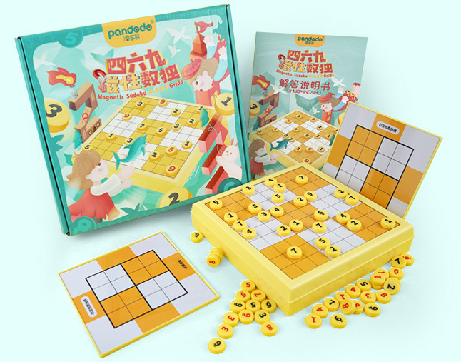 ซูโดกุุ แม่เหล็ก3in1 (4x4 6x6 9x9ช่อง) Pandodo Magnetic Sudoku PD7121