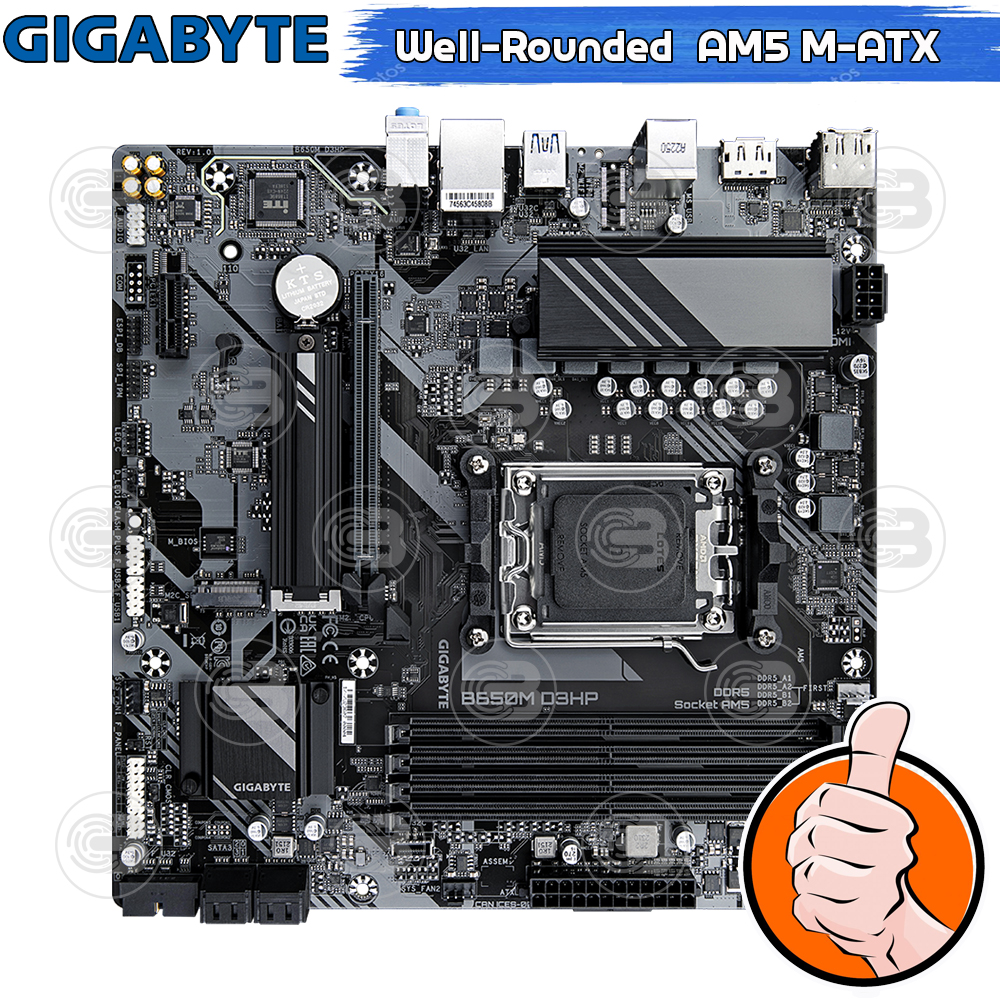 [CoolBlasterThai] GIGABYTE MAINBOARD B650M D3HP REV 1.2 AMD SOCKET AM5 DDR5 MICRO-ATX ประกัน 3 ปี