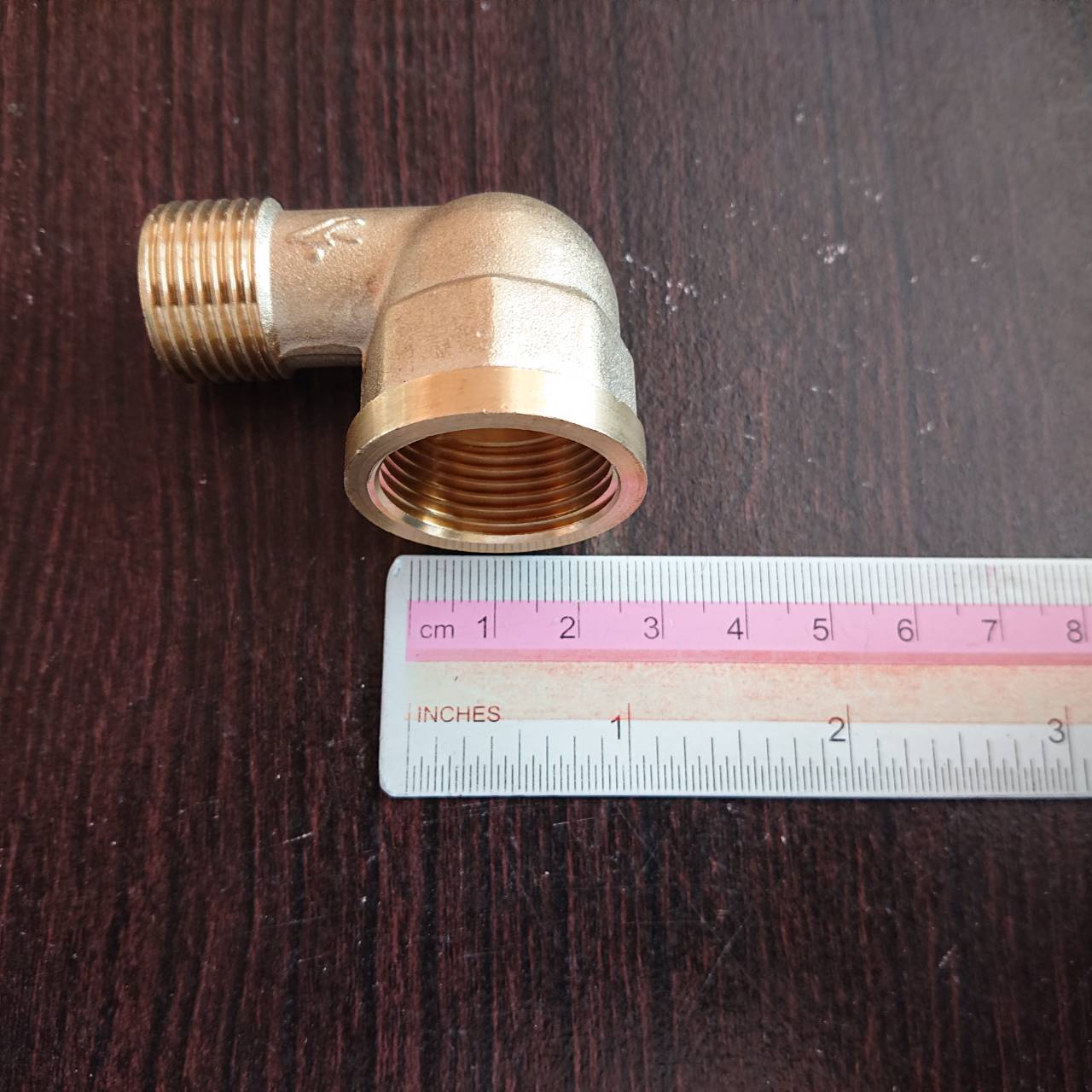 ทองเหลือง ข้องอเกลียวใน6หุน เกลียวนอก4หุน #060498