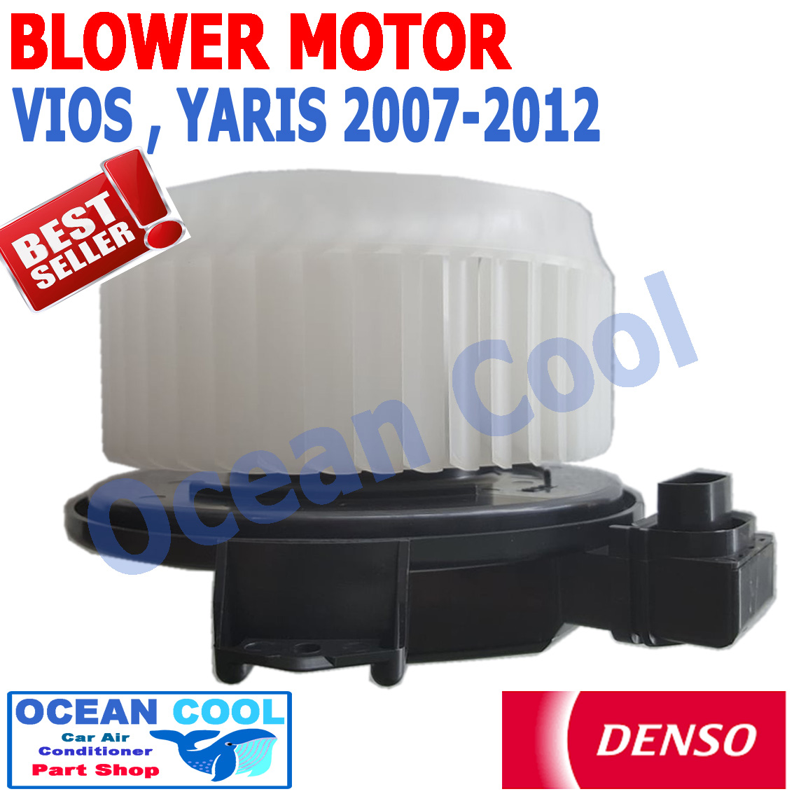 โบลเวอร์ มอเตอร์ วีออส , ยาริส 2007 - 2012 BW0012 DENSO แท้ MA116360-15204D เป่า พัดลม แอร์ พัดลมแอร์ โบเวอร์ คอยล์เย็น Blower Motor TOYOTA VIOS YARIS 2008 2009 2010 2011 อะไหล่ แอร์ รถยนต์