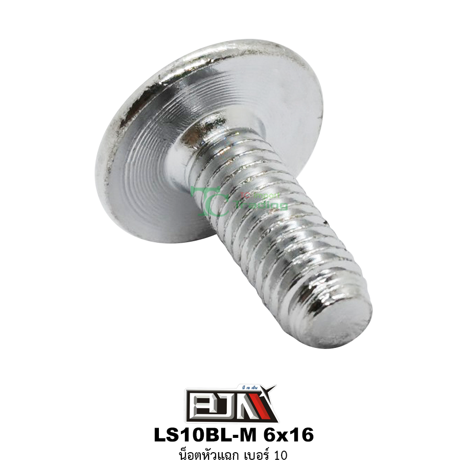 LS10BL-M 6x16 น็อตหัวแฉก เบอร์ 10 ( 1 ถุงมี 50 ตัว )