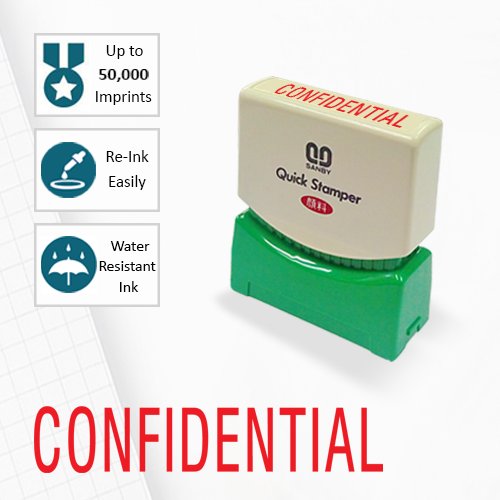 SANBY ตรายางสำเร็จรูป หมึกในตัว รุ่น QUICK STAMPER (S) C13R [CONFIDENTIAL]