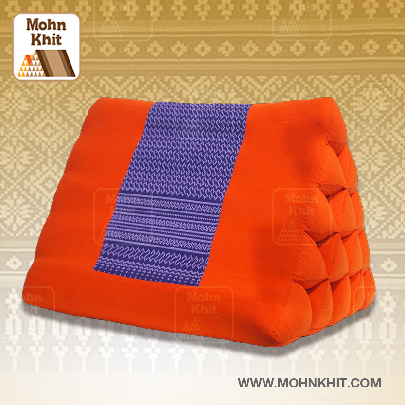 หมอนสามเหลี่ยม15ช่องเดี่ยวงานดีไซด์ 55cmx38cmx40cm// Thai Tri-angle Cotton kapok 100%Traditional Floor Cushions .