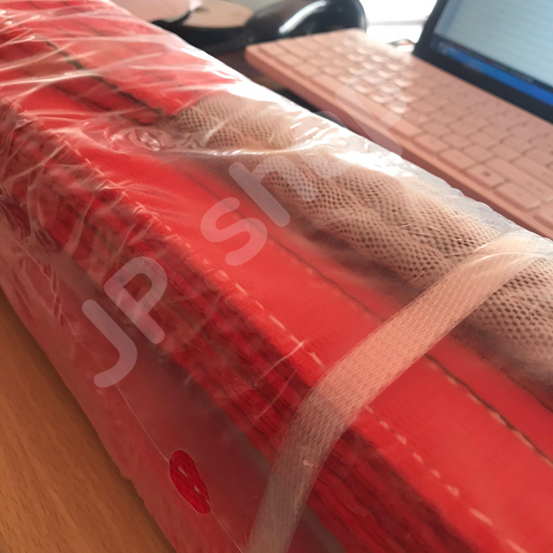 สายพานยกของขนาด 5 เมตร สีแดง หนา ทนทาน แข็งแรง สายสลิง ยกรถเครน สายยกของ อุปกรณ์ยกของหนักสลิงแบนแขวน สายลาก กว้าง 5 นิ้ว ยาว 5 เมตร ยกได้ 5 ตัน #09500