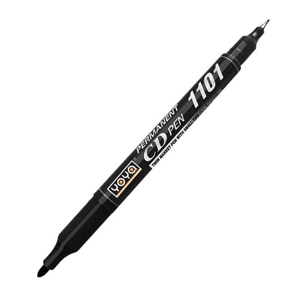 ปากกาเขียนซองไปรษณีย์ เขียนถุงพลาสติก กันน้ำ 2 หัว Marker Yoya Permanent