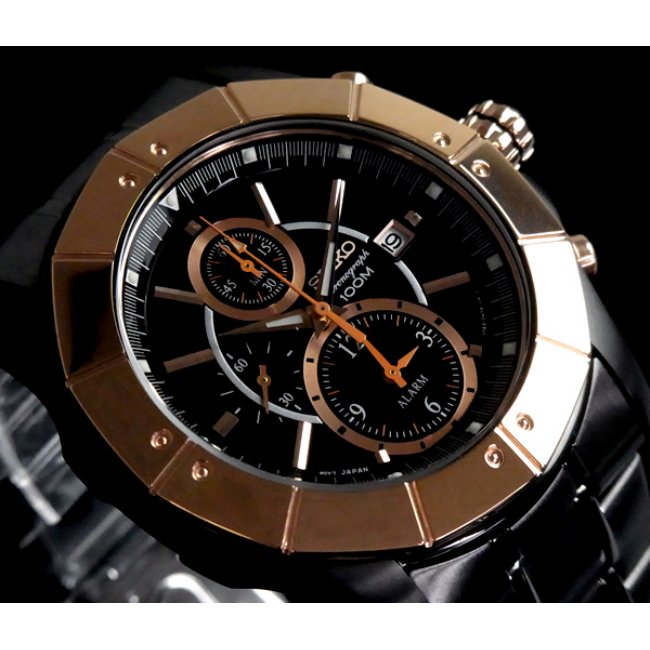 Seiko Lord SNAD03 นาฬิกาข้อมือโครโนกราฟสีดำสำหรับบุรุษ