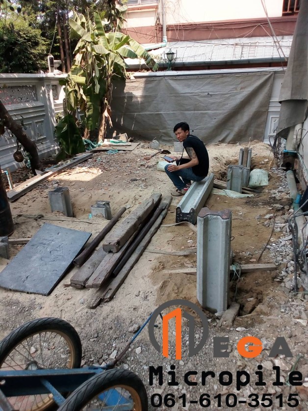 เสาเข็มไมโครไพล์ i22 หน้างาน ซอยปรีดีพนมยงค์