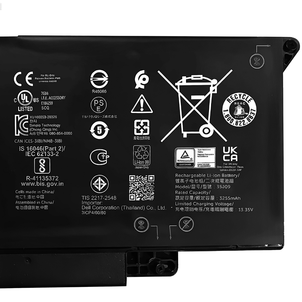 Battery Dell Latitude 7310, 7310 2-in-1, 3-Cell 39Wh, แบตเตอรี่ Dell 35J09 ของแท้รับประกันศูนย์ Dell Thailand ราคาไม่แพง