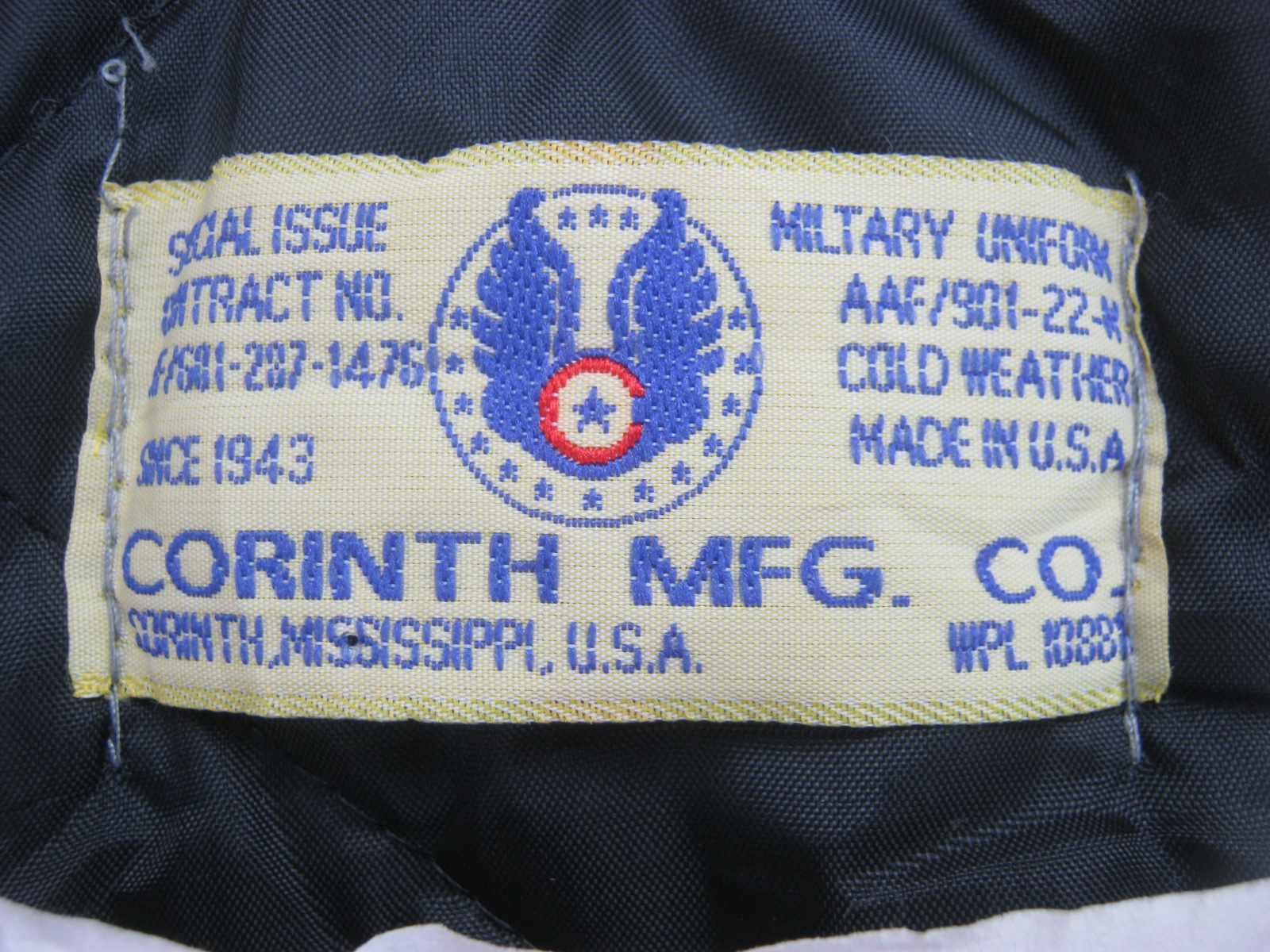 Corinth Mfg. N3B Nylon Arctic (Snorkel) Military Parka USA